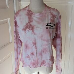 GM official Chevrolet tie dye cropped top large